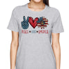 Peace Love America 4th Of July Independence Day Shirt