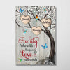 Family Hearts Blossom Tree Personalized Vertical Poster