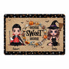 Halloween Wreath Home Sweet Home Doll Couple Personalized Doormat