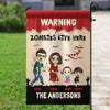 Halloween Zombie Family Don‘t Open Personalized Garden Flag