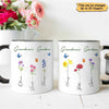 Family Birth Months Flowers Personalized Mug