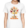 Fall Season Grandma Kid Hands On Tree Personalized Shirt