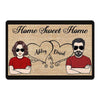 Front View Couple Home Sweet Home Personalized Doormat