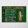 Owls And Doll Teacher In This Classroom Personalized Horizontal Poster