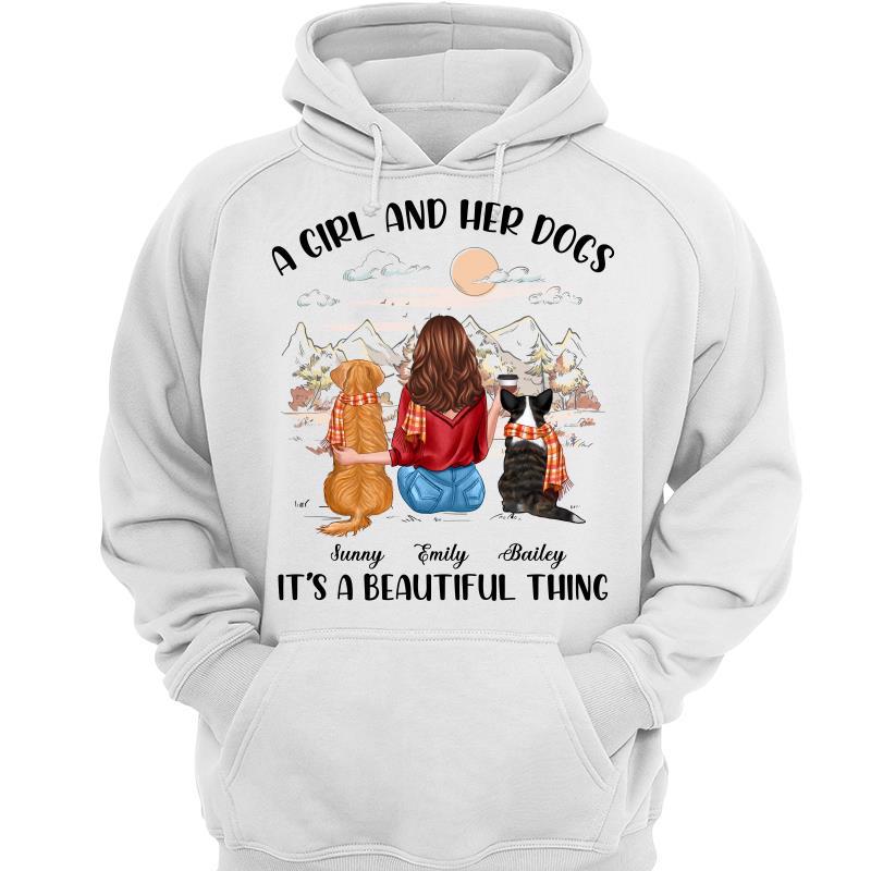 Girl And Dog Beautiful Thing Gift For Dog Mom Personalized Shirt