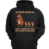 Papa Bear And Kids Walking Personalized Hoodie Sweatshirt