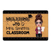 Welcome To Teacher Classroom Simple Personalized Doormat