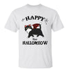Happy Hallomeow Walking Fluffy Cats Personalized Shirt