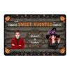 Halloween Wreath Couple Personalized Doormat