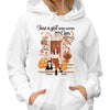 Fall Season Girl And Cats Front Door Personalized Shirt