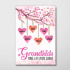 Grandkids Make Life Grand Heart Tree Gift For Grandma Personalized Poster