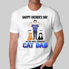 Happy Father‘s Day Cat Dad Standing Man Personalized Shirt