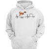 Heart Beat One Dog Walking Dog Simple Personalized Hoodie Sweatshirt