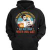 Never Underestimate Old Man With Cats Cat Dad Personalized Hoodie Sweatshirt