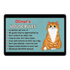 Fluffy Cat House Rules Funny Gift For Cat Lover Personalized Doormat