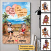 Doll Couple Summer At Beach Personalized Vertical Poster