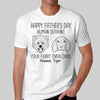 Happy Father‘s Day Human Servant Dog Head Outline Gift For Dog Dad Personalized Shirt