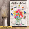 Grandma Garden Newspaper Family Gift Personalized Poster