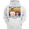 Fist Bump Dad And Son Daughter Best Dad Ever Retro Real Man Father's Day Gift For Dad Daddy Personalized Shirt