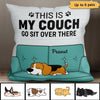 This Is Our Couch Sleeping Dog Cat Simple Personalized Pillow (Insert Included)