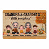 Fall Season Grandma Grandpa Grandparents Little Pumpkin Doll Style Personalized Doormat