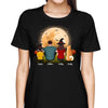 Family Halloween Sitting Under Moon Personalized Shirt