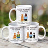 Good Morning My Hooman Woman & Dog Back View Personalized Mug