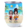 Summer Like Mother Like Daughters Personalized Wine Tumbler