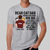 Dear Cat Dad Carrying Cats On Shoulder Personalized Shirt