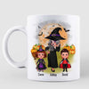 Pretty Grandma With Grandkids Halloween Personalized Mug