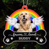 Pet Memorial Keepsake Rainbow Photo Inserted Personalized Acrylic Ornament