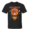 Grandma Pumpkin Red Moon Grandkids Halloween Personalized Shirt