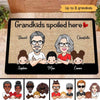 Caricature Style Grandparents And Grandkids Personalized Doormat