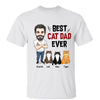 Best Cat Dad Ever Fluffy Cat Caricature Personalized Shirt