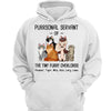 Purrsonal Servant Of Cartoon Sitting Cats Personalized Hoodie Sweatshirt