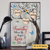 Family Hearts Blossom Tree Personalized Vertical Poster