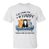 Cats On Sofa Cats Make Me Happy Personalized Shirt