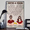 Real Couple We‘re A Team Personalized Vertical Poster