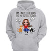 I‘m Only Talking To My Cartoon Sitting Cats Today Doll Woman Personalized Hoodie Sweatshirt