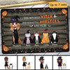 Halloween Doll Witch And Fluffy Cats Personalized Doormat