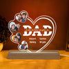 Dad We Love You Heart Photo Personalized LED Night Light