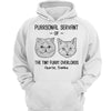 Purrsonal Servant Of Cat Head Outline Personalized Shirt