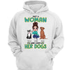 Green Pattern Just A Woman Loves Dogs Doll Woman Personalized Shirt