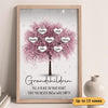 Cherry Blossom Heart Gift For Family Mom Grandma Personalized Vertical Poster
