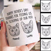 Happy Father‘s Day Cat Dad Cat Head Outline Personalized Mug