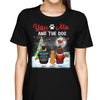 Dog Mom Dog Dad Couple Sitting Christmas Night Personalized Shirt