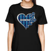 Grandma Checkered Heart Grandkids Names Personalized Shirt