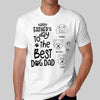 Happy Father‘s Day To Best Dog Dad Simple Outline Personalized Shirt