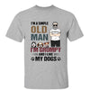 Simple Standing Old Man Like Dogs Personalized Shirt