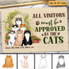 Visitors Approved By Cats Flower Gate Personalized Doormat